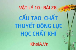 Khí lí tưởng là gì? Thuyết động học phân tử chất khí và Cấu tạo của chất - Vật lý 10 bài 28